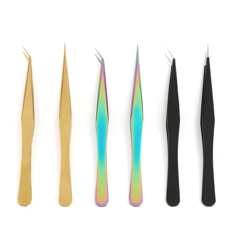 AILEISHI Professional for 3D Tweezers Stainless Steel Volume Eyebrow Tweezer False Eyelash Extension Tweezers for Makeup Tools 5