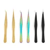 AILEISHI Professional for 3D Tweezers Stainless Steel Volume Eyebrow Tweezer False Eyelash Extension Tweezers for Makeup Tools 5