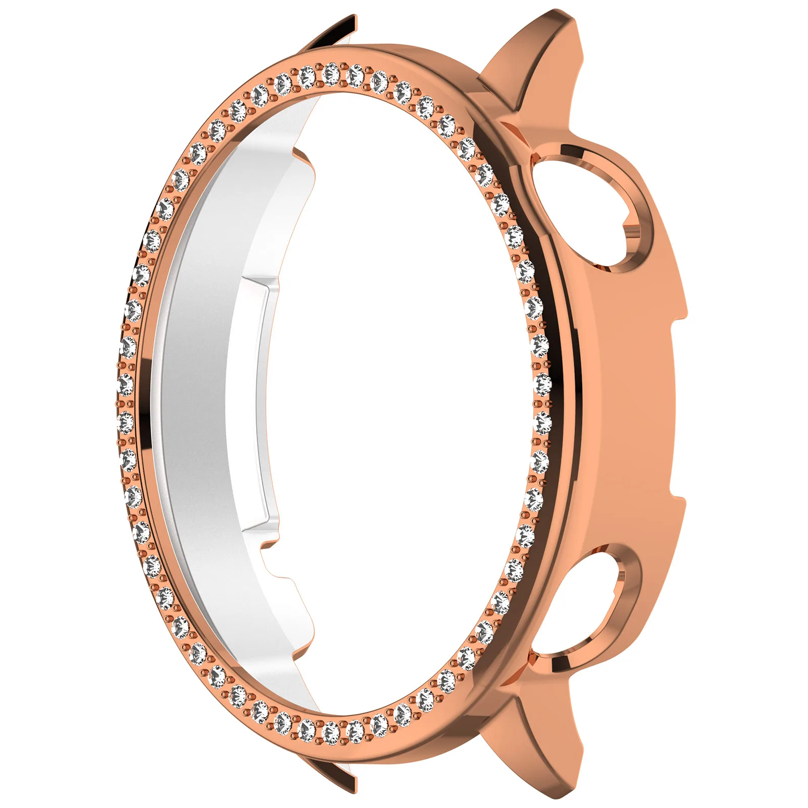 Bling PC Hollow Protective Case with Diamond Design for Smartwatches 43mm, Hard Shell Cover