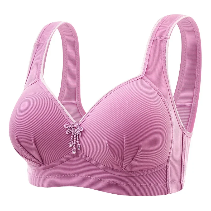 New Large-sized and Thin Style Without Steel Ring Bra Comfortable and Sseamless Breathable and Smooth Back Bra 3