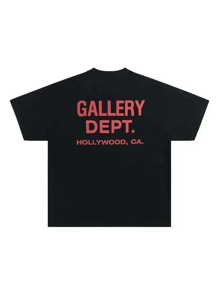 2026 새로운 남성용 GALLERY DEPT 티셔츠 프린트 라지 스트리트웨어 티셔츠 여름 캐주얼 반팔 탑 트렌디 고품질