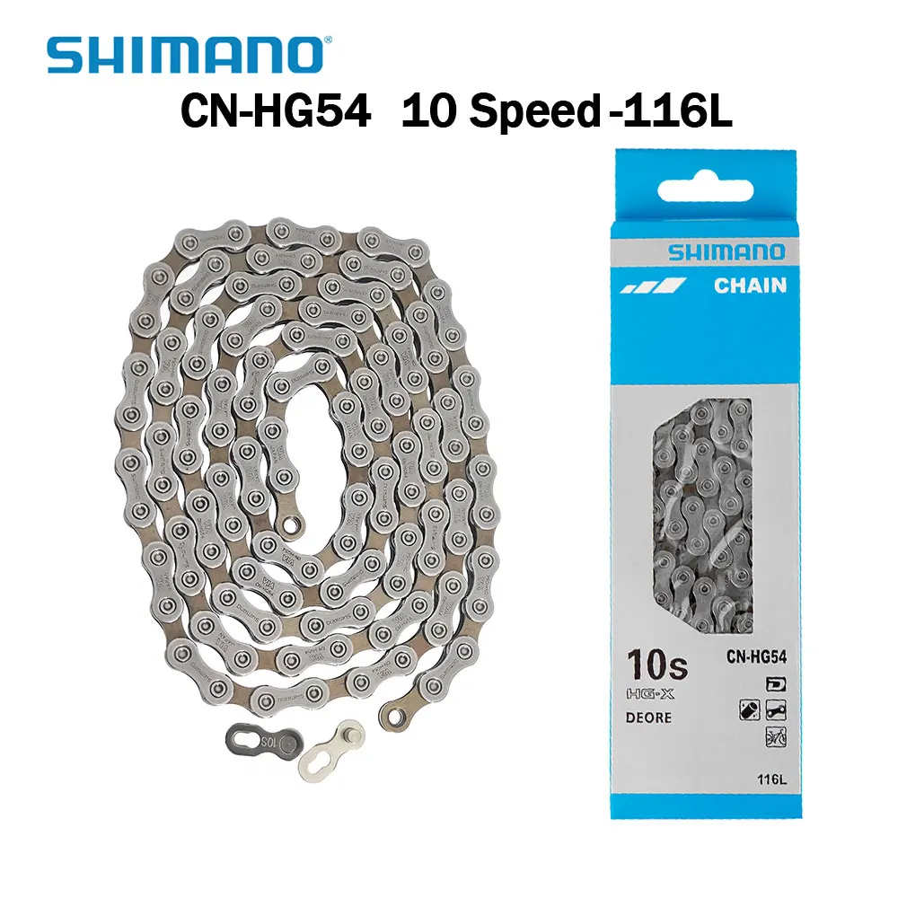 

Shimano DEORE HG54 10 Speed MTB Bike Chain Mountain Bicycle 10s Chains CN- HG54 Cycling Chain for M591 M610 M670 M6000 System