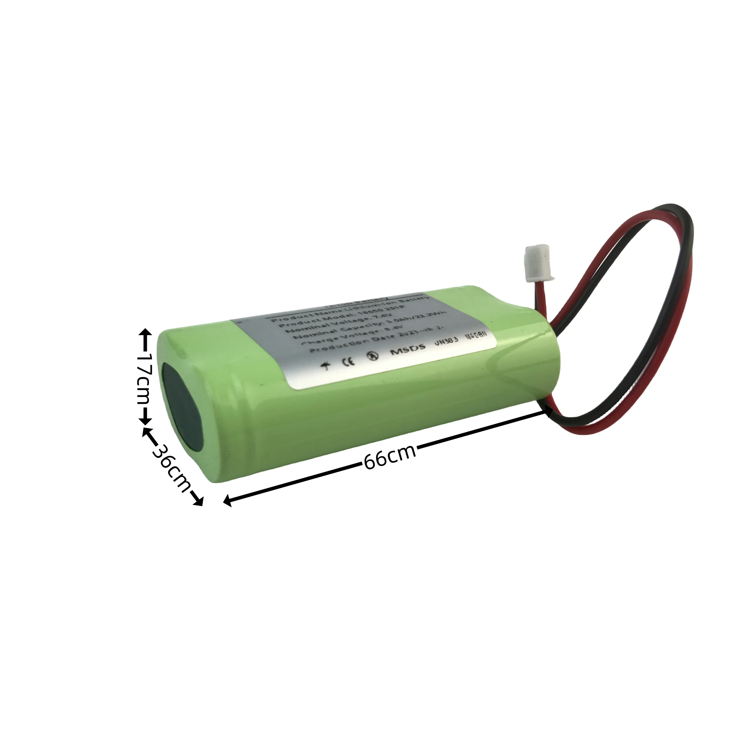 2S1P 18650 Rechargeable Li-ion Battery Pack 7.4V 300mah Suitable for Camera Electric Toy LED Lighting Backup Power