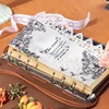 10Pcs Per Pack Paper Hollow Flower Lace Black Scrapbooking Material Retro Stationery Diary Sticky Paper 102*200mm 3