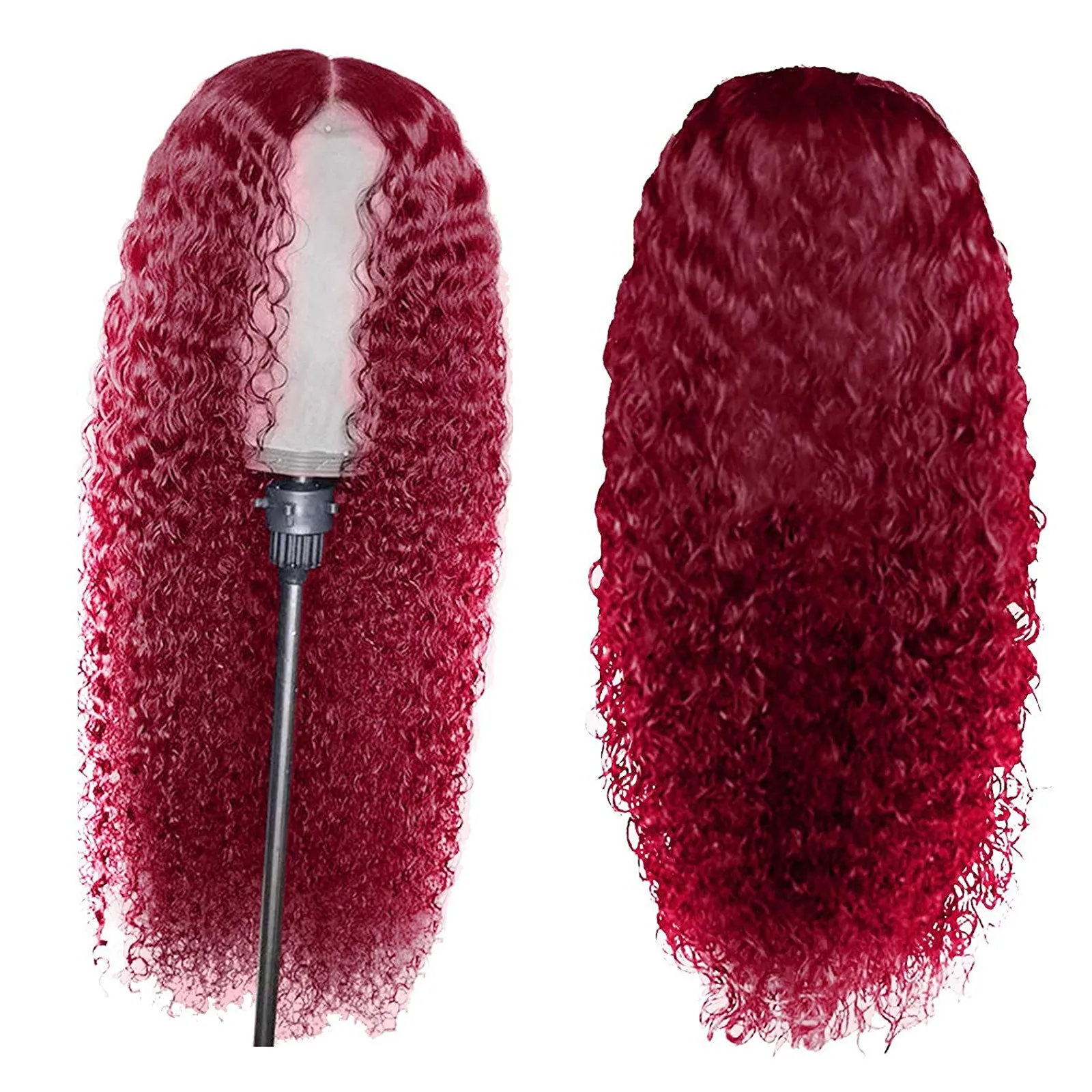 Female Synthetic Peruvian Curly Human Hair Wig Lace Front
