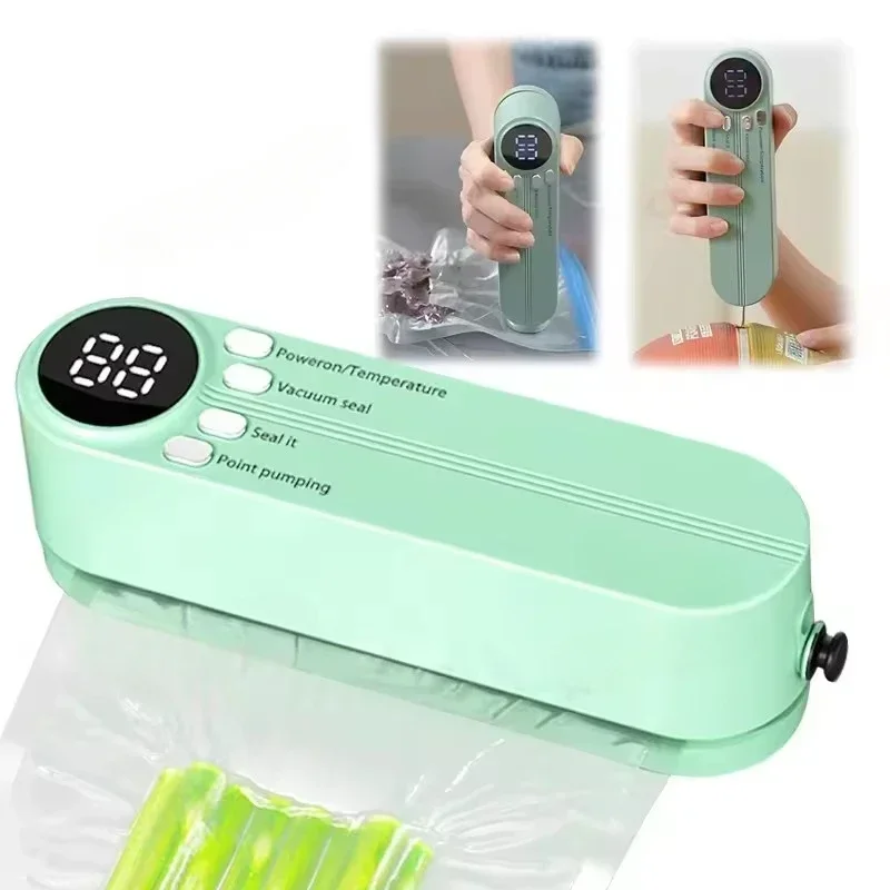 3-in-1 Mini Automatic Vacuum Sealing Machine Wireless Electric