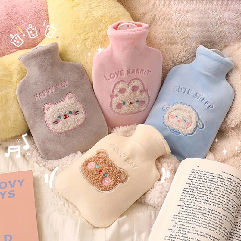 여아용 귀여운 뜨거운 물병 가방, 플러시 숄더 핸드 워머 히트 팩, 따뜻한 배 인스턴트 핫 팩, 겨울 물 가열 패드