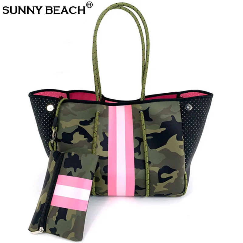 SUNNY BEACH Luxury Bag Casual Tote Shoulder Bag Women Handbag Travel Bag  Large Light Neoprene With a Small Pocket Bag - AliExpress