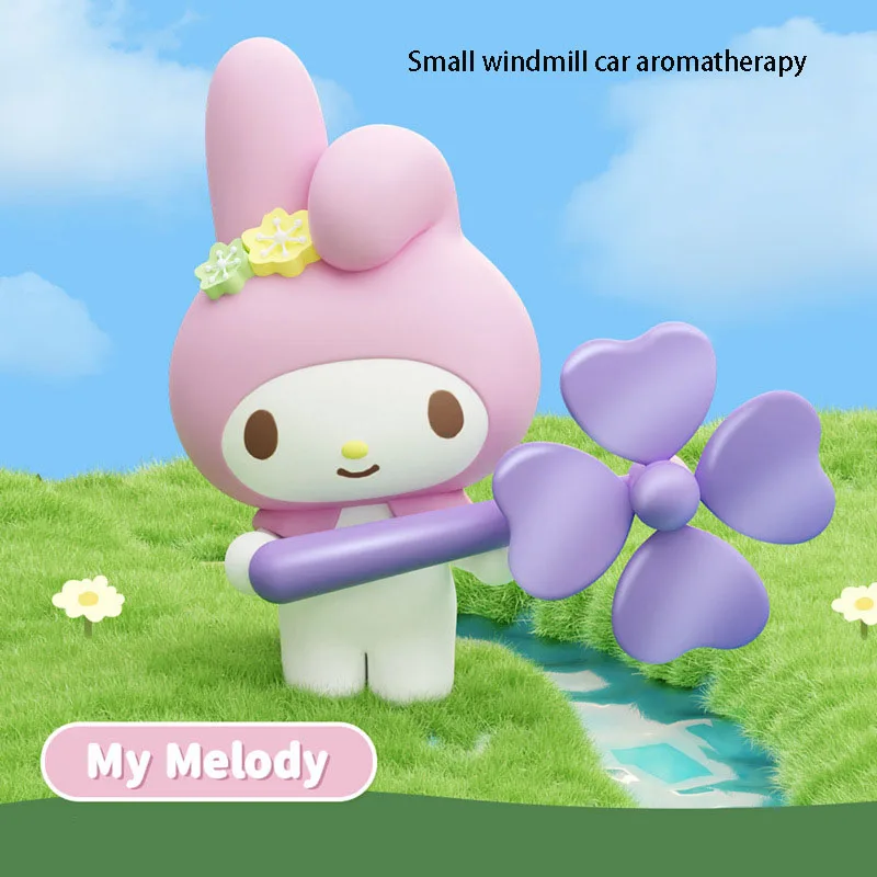 

Sanrio My Melody Cinnamoroll Kuromi, ароматерапия на автомобиле, милый автомобильный Кондиционер, украшение для воздуха
