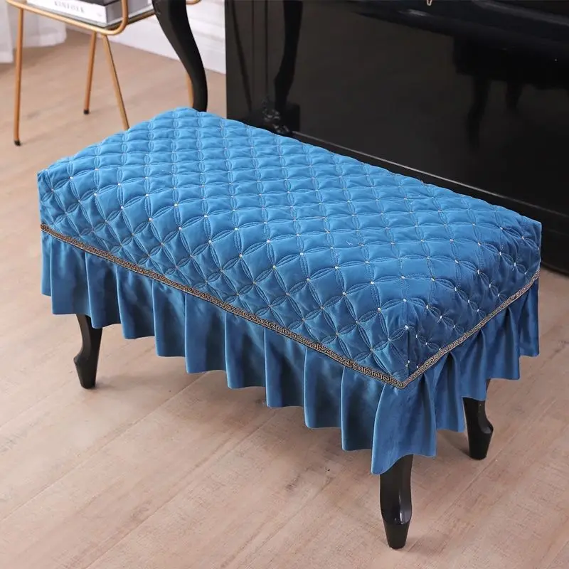 thumbnail image 1 of Funda para taburete de piano, funda para reemplazar zapatos, funda para taburete, funda para taburete de maquillaje, cojín para asiento, funda de encaje europeo, 1 of 5