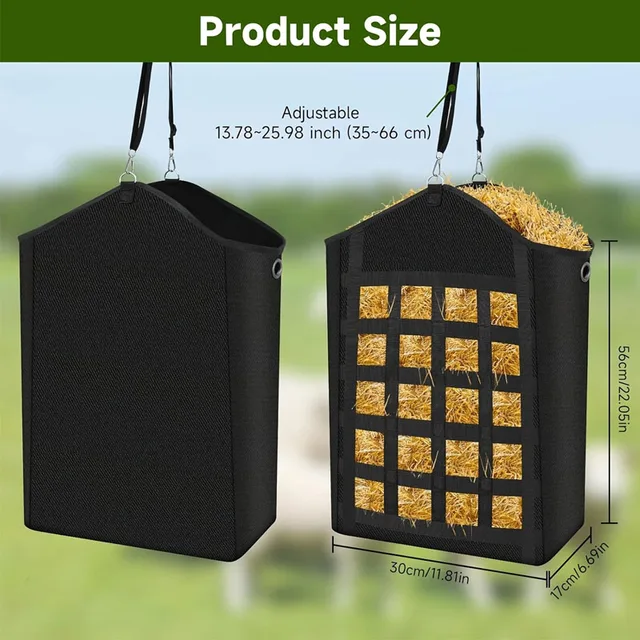 19473-bf9deb.jpg 1pc Durable Polyester Horse Hay Bag with Clear View Mesh Grid - Purple, Ideal for Horses, Goats, and Cattle Feeding in Stables o