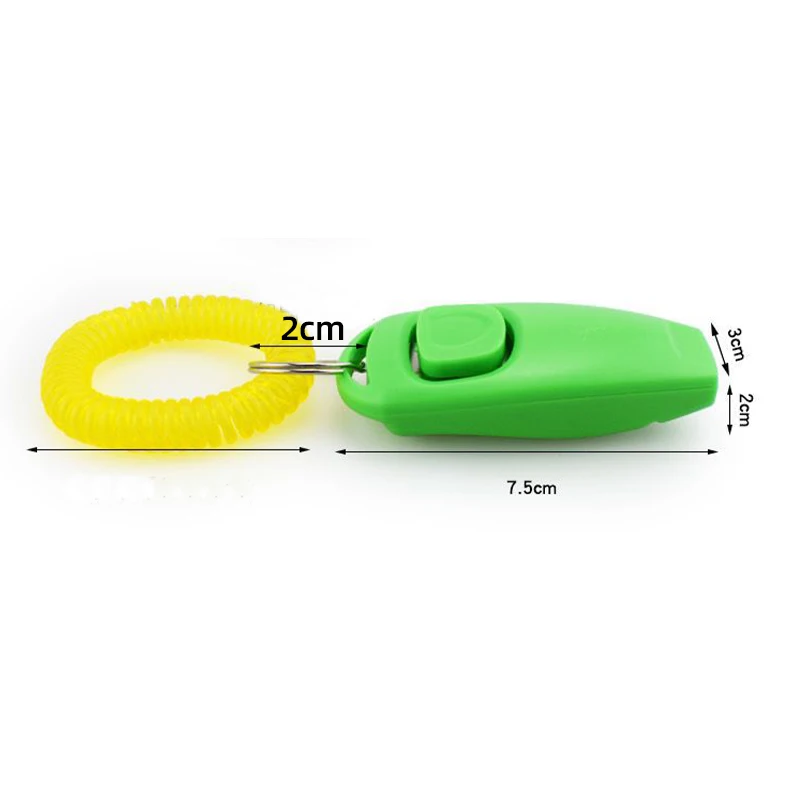 2 In 1 Pet Clicker Dog Training Whistle Answer Card Pet Dog Trainer Assistive Guide With Key Ring Cat Supplies dog whistle,dog trainer,dog clicker