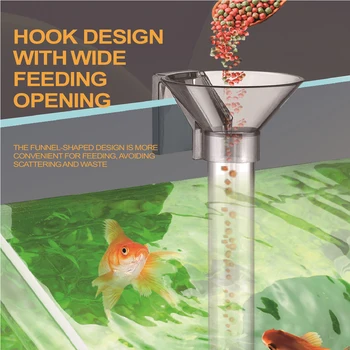 NEW Fish Tank Aquarium Feeding Circle Multi-functional Feeding Tube with Feeding Feed Combination 21-38CM Telescopic 1