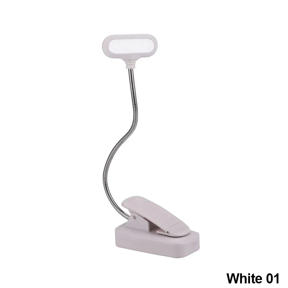 Portable LED Book Light with Flexible Clip - White Daylight Reading Lamp