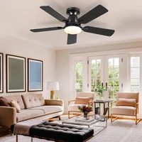 Ceiling Fans with Lights-  Low Profile Indoor Ceiling Fan with Light and Remote/APP Control, Flush Mount 1