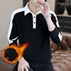 High Street Casual Men Autumn Sweatshirt Top Chic Turn-down Collar Long Sleeve Loose Winter Panelled Plus Fleece Pullover Hoodie 5