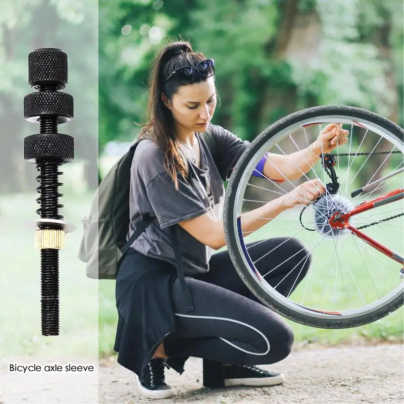 

Bikes Quick Release Axles Speed Rear Hub Axles Conical Lock Nut Washer Kit Replacement Rear Axles Hollow Shaft Kit Black Hollow