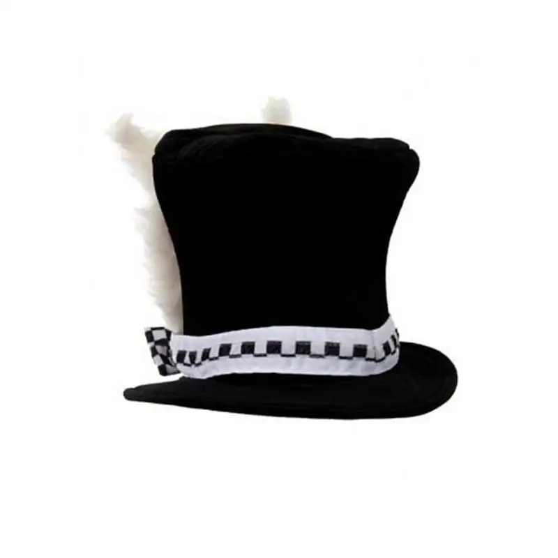 Mad Hatter Hat Mad Hatter Costume Velvet Magician Hat Costume DIY Steampunk Ultra Circus Hats Dress Up Party Accessory For