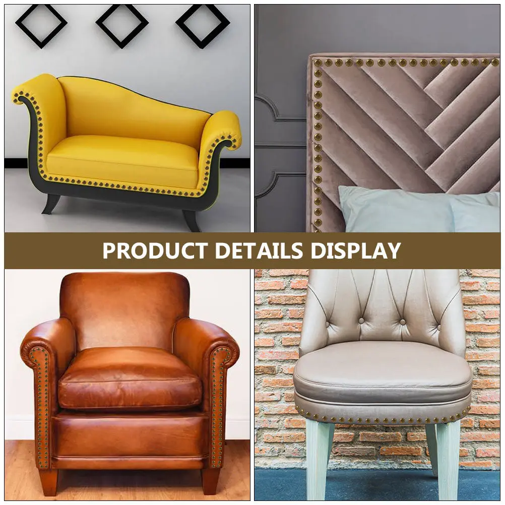 300개 프리미엄 철제 장식 못, 가구 장 라운드 헤드 장식 못, DIY 코르크 보드용