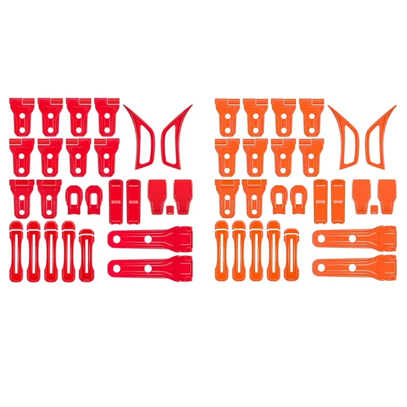 

Full Set Exterior Decoration Trim For Jeep Wrangler JL JLU 2018-2022 Door Hinge Handle Engine Hood Hinge, 26PCS
