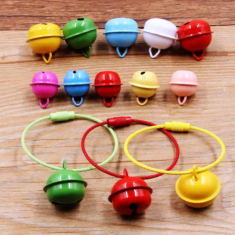 

10PCS 2 Size New Colorful Christmas Beads Jingle Bells Party Tree Decoration Pendants DIY Crafts Handmade Accessories