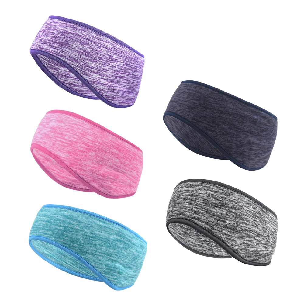 WRELS Ear Warmer Headbands Windproof  Forehead Protection Headbands Polar Fleece Warm Headband Elastic Ski Ear Cover Ear Muffs