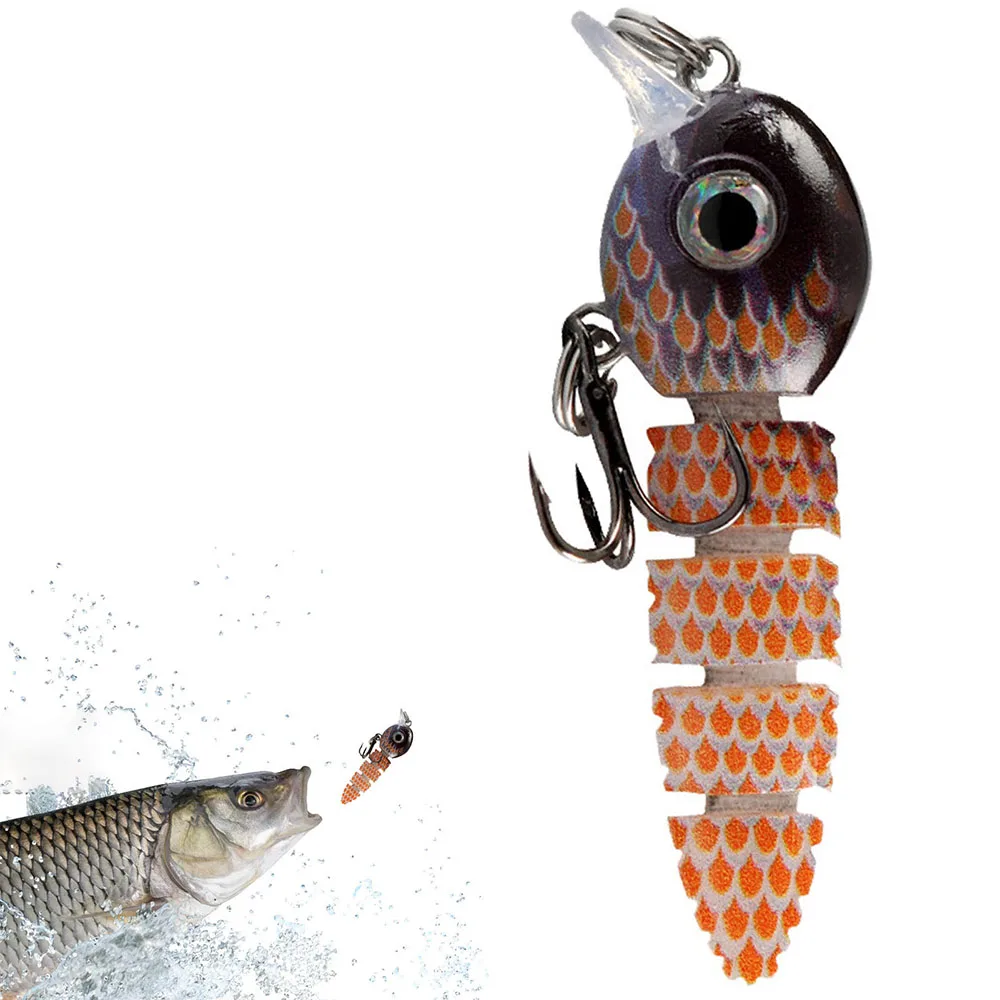 Fishing Lures Bait For Bass Trout Bionic 5 section Fish Baits