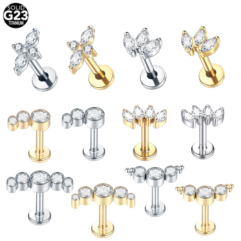 4 Pezzi Orecchini A Perno In Bioflex Trasparente Per Cartilagine, 20 Gauge (0,8 Mm), Larghezza 12 Mm, Con Fermo A Farfalla In Silicone - 2