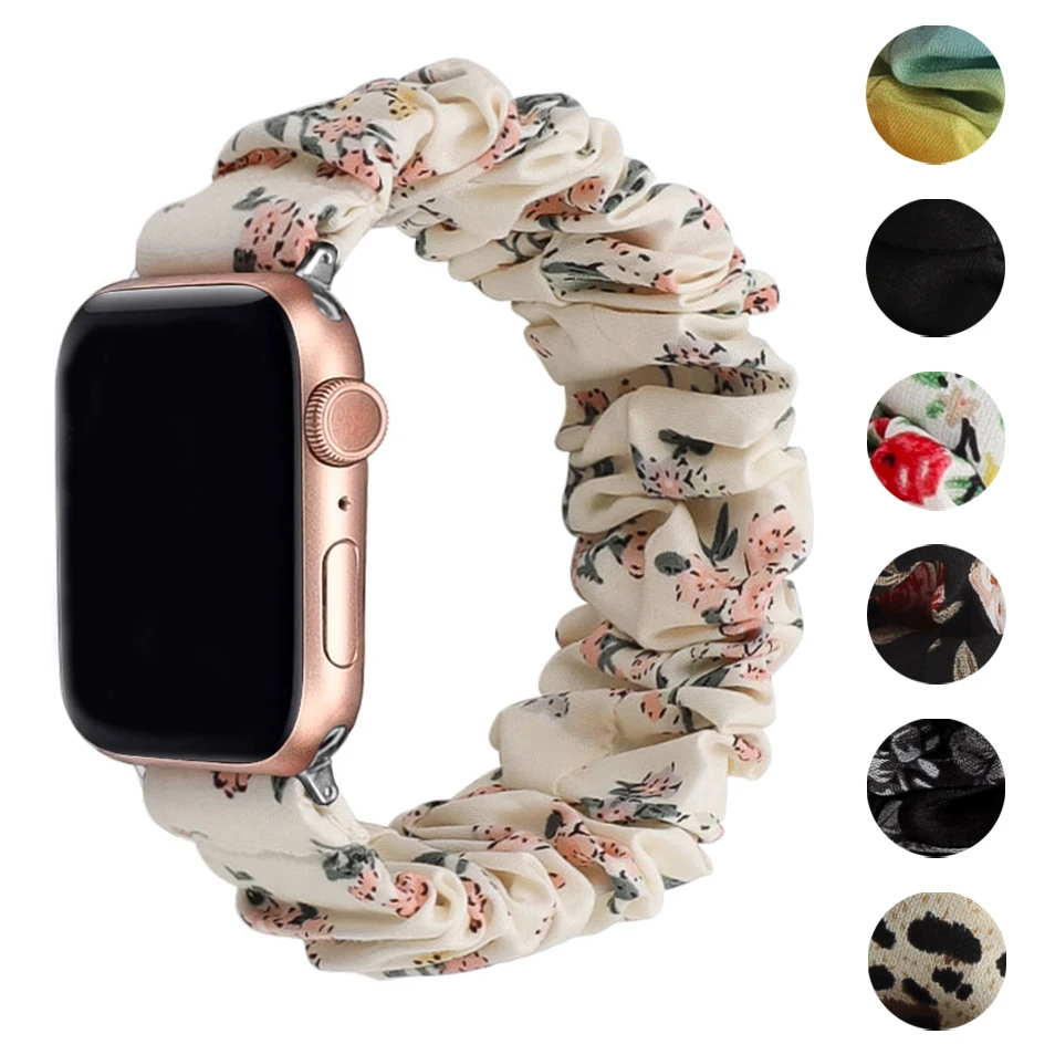 Scrunchie น่ารัก ปรับยืดหยุ่น สำหรับ Apple Watch