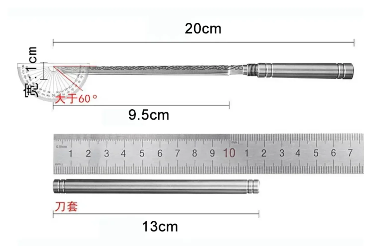 All-Steel Bully Stick Fruit Knife Tea Knife Home Steak Knife Outdoor Camping Tool Knife Steak Knife Camping Tool 5