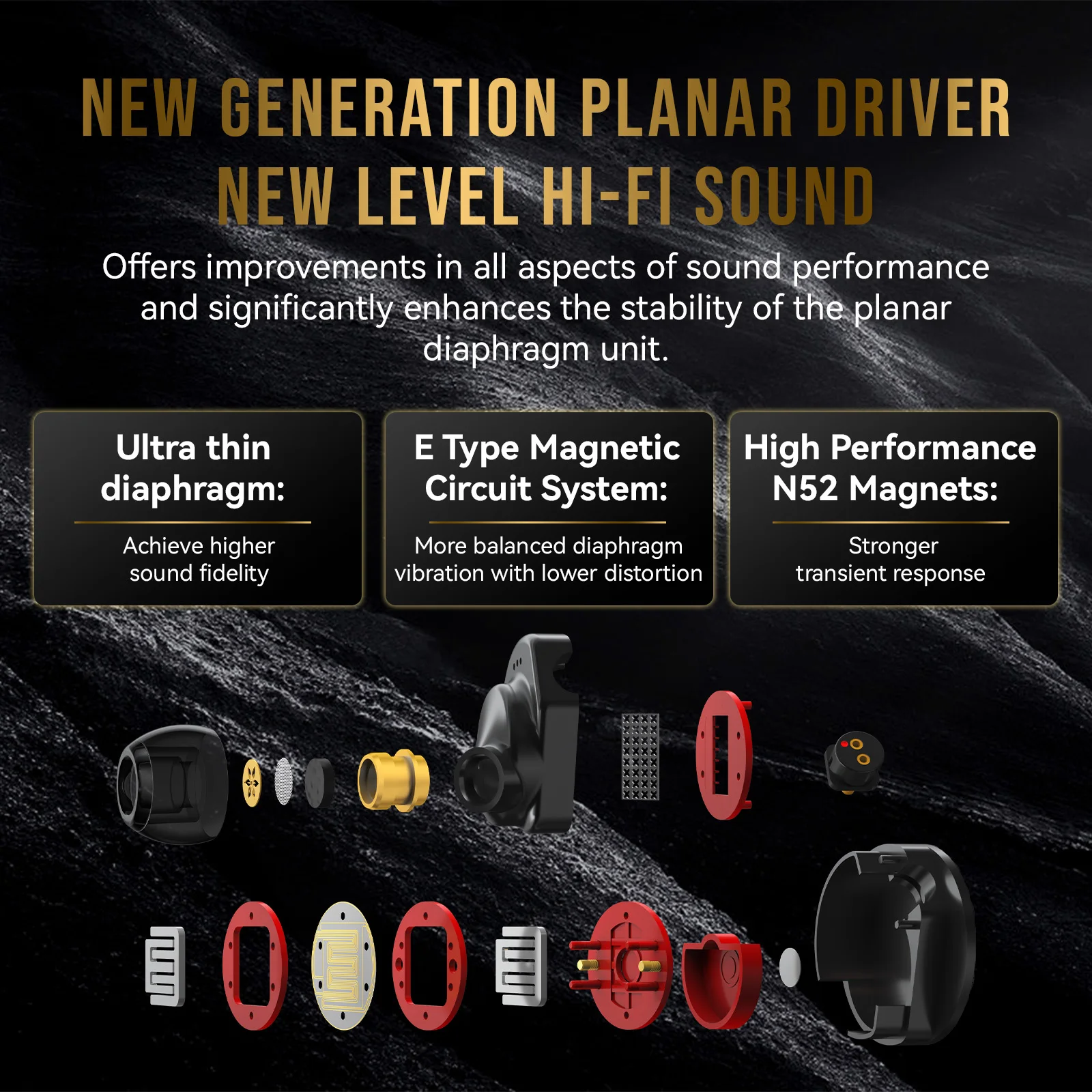 7Hz Timeless II Upgraded 14.5mm Planar Magnetic Driver IEM Hifi Wired Earbuds with Tunable Nozzle 7N OCC Cable 4