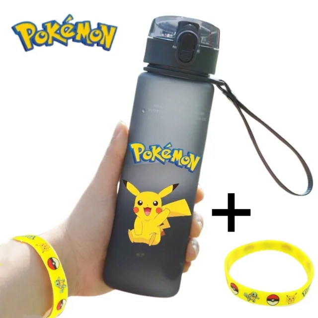 Bouteille d'Eau Pokémon Pikachu avec Paille en Plastique pour Homme et  Femme, Gourde Portable de