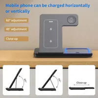 Station de charge sans fil pliable 3-en-1 pour iPhone 17 16 15 14 13 12 Pro Max, iWatch 11, Airpods Pro 4/3 – Support de charge rapide 2