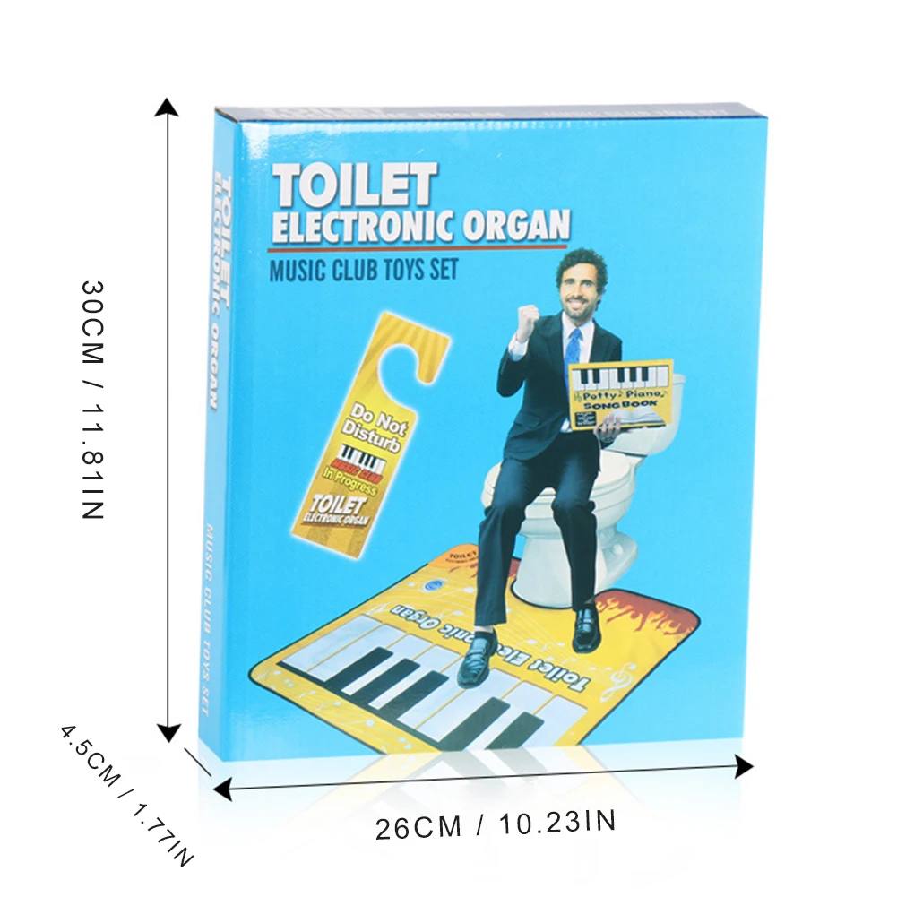 Novelty Potty Piano Sounding Carpet Bathroom Funny Toe Music Keyboard Toilet Floor Mat for Home Bathroom