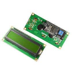 16x2 Blue/Green Screen LCD with I2C Serial Interface Adapter Module (Yellow Green I2C)