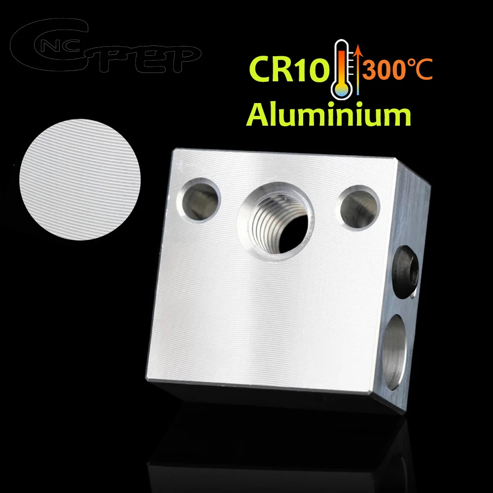 

High Quality 2pcs CR10 Heated Block 3D Printer Parts CR10 Aluminum Heat Block Hotend Heating Block For Ender 3 5 CR10S