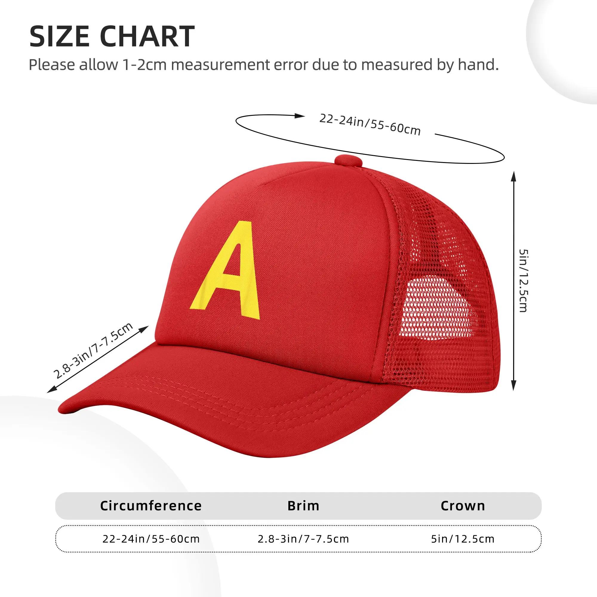 A-Alvin and the Chipmunks The Squeakquel A Mesh-Baseballkappe für Herren und Damen, Hip-Hop-Trucker-Arbeiterhüte, Sommer- und Herbst-Sonnenkappen – Detail 1