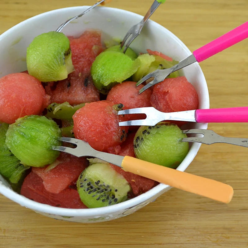 Fruit Fork 6Pcs Fruit Fork Stainless Steel Cake Dessert Forks Used For Cake Party Snail Restaurant
