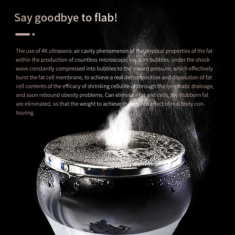 Hot selling product in 2024, 40K ultra-thin ultrasonic liposuction, wrinkle removal, and facial slimming machine 5