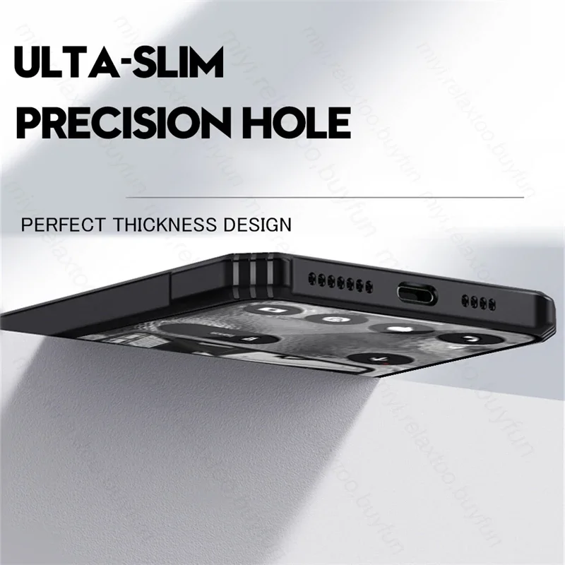 아무것도 전화를 위한 투명 아크릴 헤비 듀티 충격 방지 코크(2) 5G 케이스 Nothingphone(2) 5G TPU 소프트 프레임 보호 Fundas