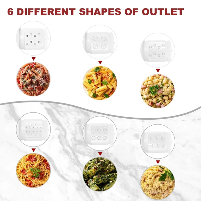 6 In 1 Pasta Attachment For Kitchenaid Stand Mixers Pasta Pres Maker Attachment Set With 6 Different Shapes