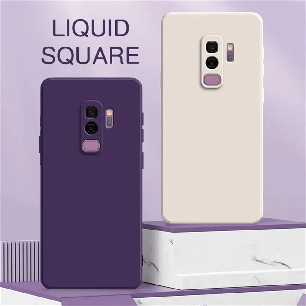 Чехол-накладка из жидкого силикона для Samsung Galaxy S9 Plus