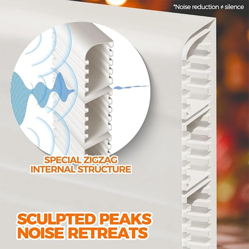 Enhanced Door Draft Blocker with Strong Adhesive and Noise-Reducing Weather Stripping