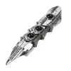 Gothic Punk Skeleton Hand Glove Adjustable Metal Finger Claw for Cosplay 5