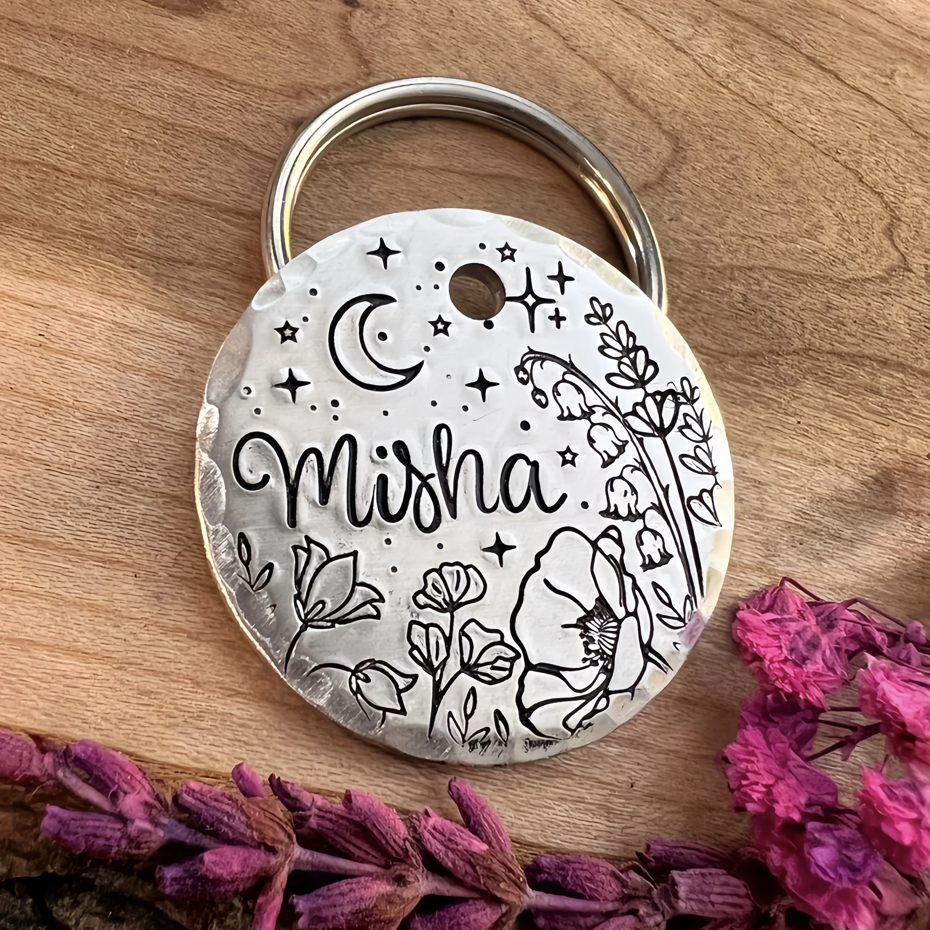 주얼리 제작용 금속 스탬프, 꽃과 나뭇잎, 금속 디자인 스탬프, 주얼리 용품 (8.2mm)