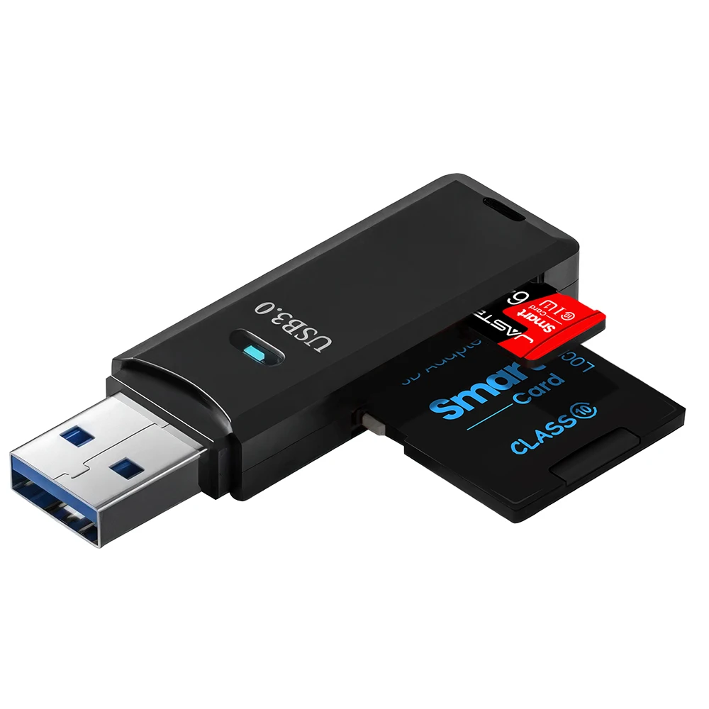 미니 고속 2 in 1 멀티 카드 리더 USB 3.0 마이크로 SD TF 카드 메모리 플래시 드라이브 어댑터