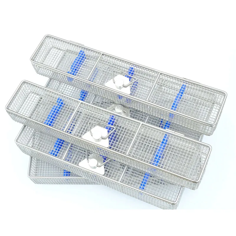 

8-14cm Wide Silicone medical Instruments Endoscope Disinfection Sterilization Containers Box tray basket with Cover Lids