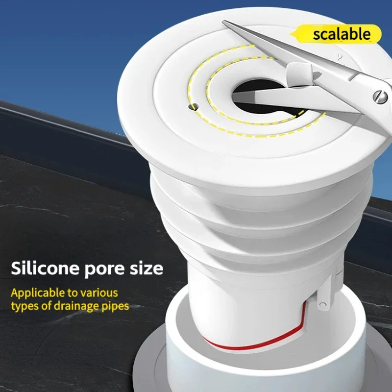 Silicone Bathroom Items Drainage Drain Trap Dish Drainer for Kitchen Sink Sewer Drains Pipe Seal Anti-odor Anti-backflow Water