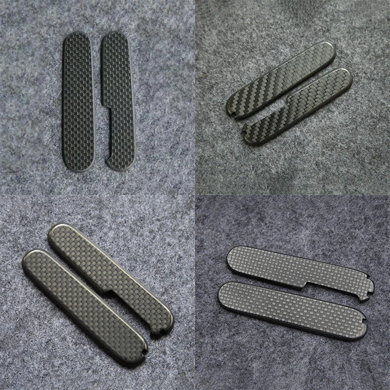 

5 Patterns Carbon Fibre Material Knife Handle Scale Patches for 91MM Victorinox Swiss Army Knives SwissChamp Grip DIY Make Part