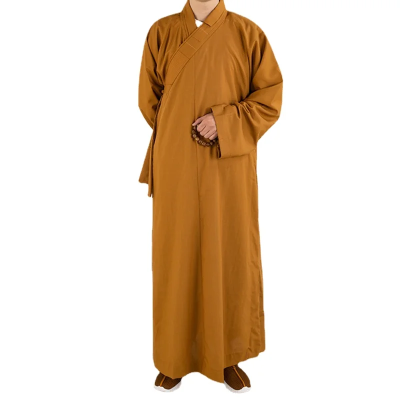 Traditional Chinese Clothing Long Robes Buddhism Monk Buddhist Clothing Adults Men Haiqing Meditation Gown buddhist clothing